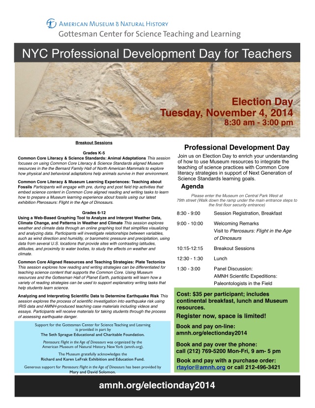 AMNH Election Day Workshop